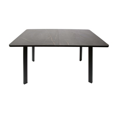 Стол ВВР Миллер Каспий черное золото/черный №3, пластик 120-160/80